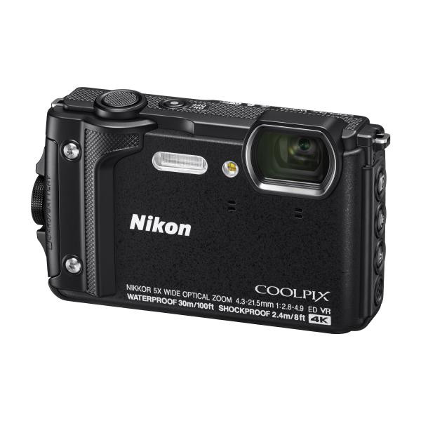 Nikon Digital Compact Camera COOLPIX W300, Black,16MP, 5x Optical Zoom, Fixed Lense, f/2.8-4.9, All Weather, Waterproof, 4K Recording,SnapBridge, GPS