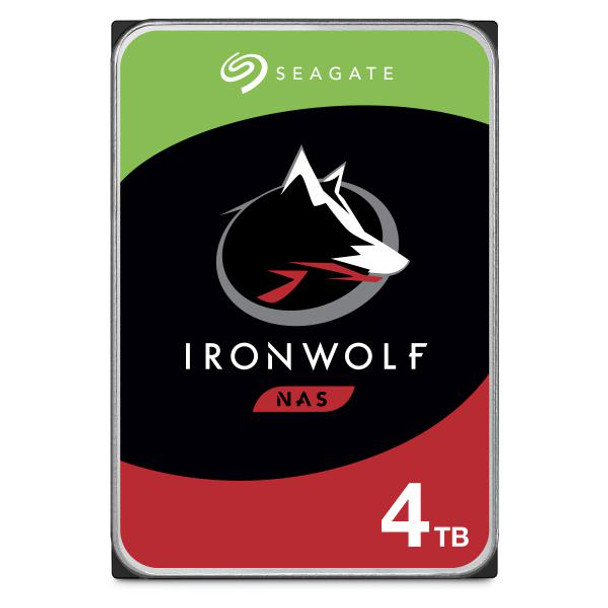 Seagate IronWolf NAS HDD 3.5"; Internal SATA 4TB NAS HDD, 5900 RPM, RV Sensors, 3 Year Warranty - Also see BUN-ST4000VN008X5