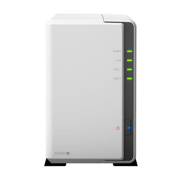 Synology DiskStation DS220J 2-Bay 3.5"; Diskless 1xGbE NAS (Tower) , Realtek RTD 1.4GHz, 512MB RAM DDR4, 2 x USB3.0, 2 Yr Warranty