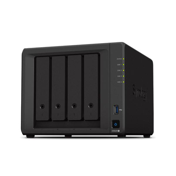 Synology DiskStation DS920+ 4-Bay 3.5"; Diskless, Intel Celeron J4125 4-core, 2xGbE NAS (SMB) - 4GB RAM, 2 x USB3, 1 x eSATA. 3 Yr Wty.