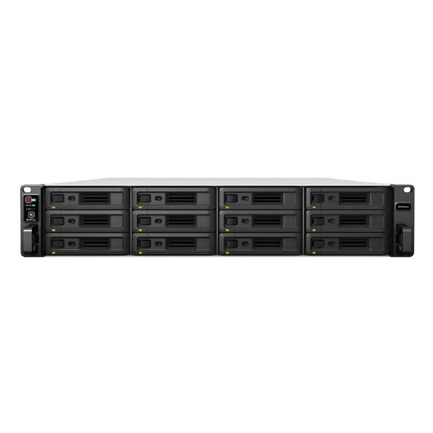 Synology RackStation RS3621XS+ 12-Bay 3.5"; Diskless 4xGbE NAS ,Intel Xeon D-1541,2.1GHz, 8GB DDR4 RAM, 2xUSB3.2,  Synology Compatible drives only.