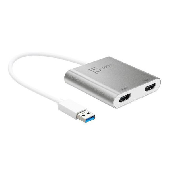 J5create JUA365 USB 3.0 to 4K &amp; 2K Dual HDMI Multi-Monitor Adapter