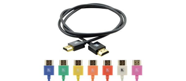 Kramer Ultra Slim Flexible High-Speed HDMI Cable with Ethernet - Blue - 1.80m (6ft) (Standard Cable Assemblies)