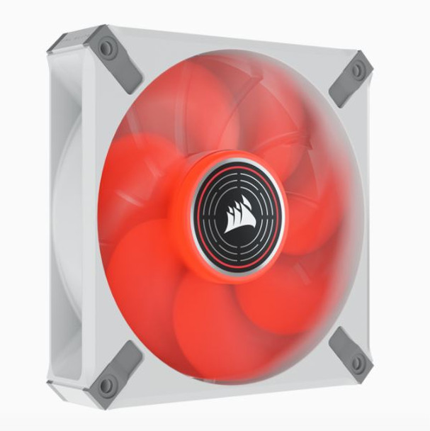 CORSAIR ML ELITE Series, ML120 LED ELITE WHITE, 120mm Magnetic Levitation Red LED Fan with AirGuide, Single Pack