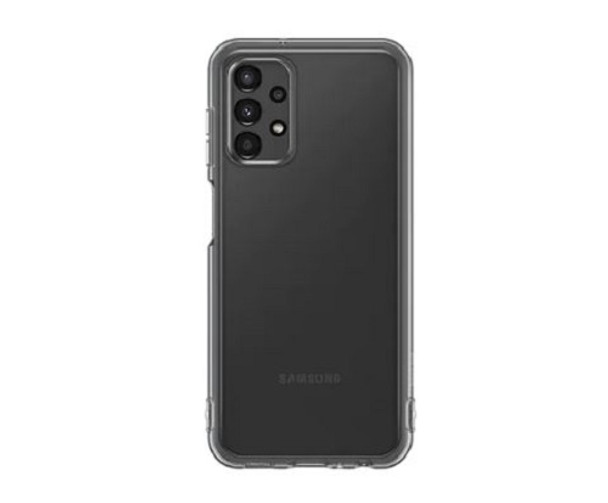 SAMSUNG Galaxy A13 Soft Clear Cover - Black (EF-QA135TBEGWW), Sleek & Subtle, Battles against Bumps & Scratches, Durable & Flexible material