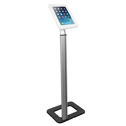 BRATECK Anti-theft Tablet Kiosk Floor Stand with Aluminum Base Fit Screen Size 9.7'-10.1'