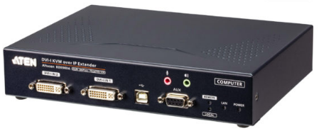 ATEN DVI Dual Display KVM over IP Transmitter With SFP Fibre Optic network Connection