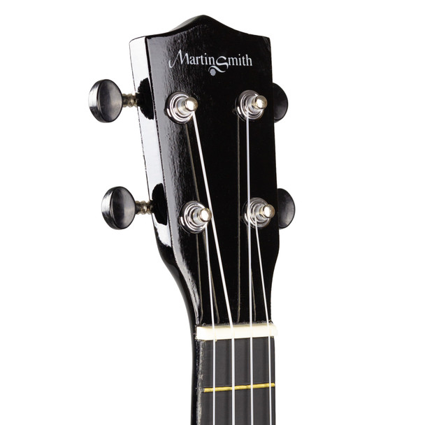 Martin Smith Soprano Ukulele with Ukulele Bag & Chord Book - Black