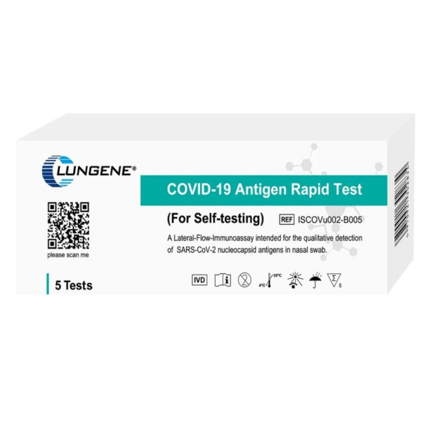 Clungene COVID-19 Rapid Antigen Nasal Test Kit 5 Pack (AK-CLG5EI)