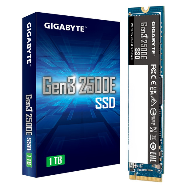 GIGABYTE G325E1TB M2 1TB 	PCle 3.0x4 2400/1800 MB/s 130k/350Kl MTBF 1.5m hr Limited 3 years or 240TBW