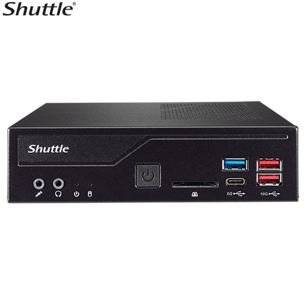 SHUTTLE DH670 Slim Mini PC 1L Barebone-Support Intel 12th Gen, 2x DDR4, 2.5' HDD/SSD bay, 2xLAN, 2x RS232(RS422/485), 2xHDMI, 2xDP, 120W, Vesa Mount