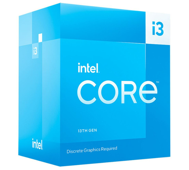 INTEL Intel Core i3 13100F CPU 3.1GHz (4.5GHz Turbo) 13th Gen LGA1700 4-Cores 8-Threads 12MB 58W Graphic Card Required Retail Raptor Lake with Fan