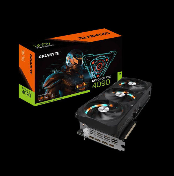 GIGABYTE nVidia GeForce RTX 4090 GAMING OC 24G Video card, PCI-E 4.0, GDDR6X, 3 x DP 1.4, 1 x HDMI 2.1