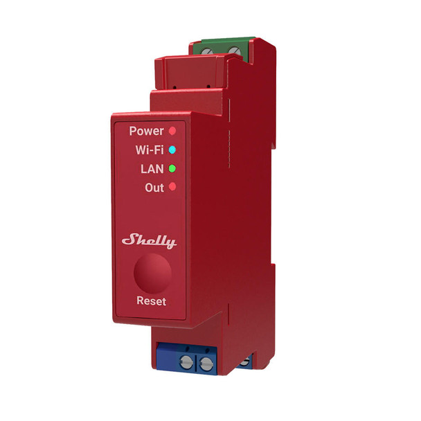 SHELLY 1 CIRCUIT DIN RAIL WI-FI RELAY SWITCH WITH POWER METERING