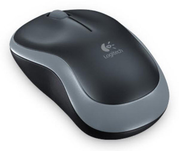 LOGITECH Logitech Wireless Mouse M185, 3 Button, Optical, 1000 DPI, USB Receiver, Scroll Wheel, Colour: Grey, 2.4GHz - Limited Stock 