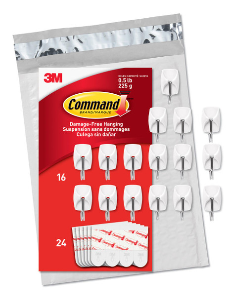 COMMAND Command Small Wire Value Pack, 16 Hooks and 24 Strips, GP067-16NA 