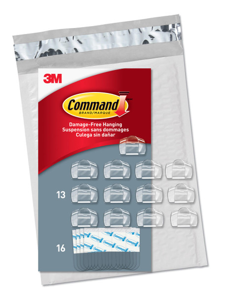 COMMAND Command CL017-13NA Value Pack Round Cord, Clear, 13 Clips 