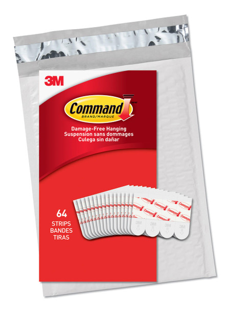 COMMAND Command GP022-64NA Small Refill, 64 Strips, White 