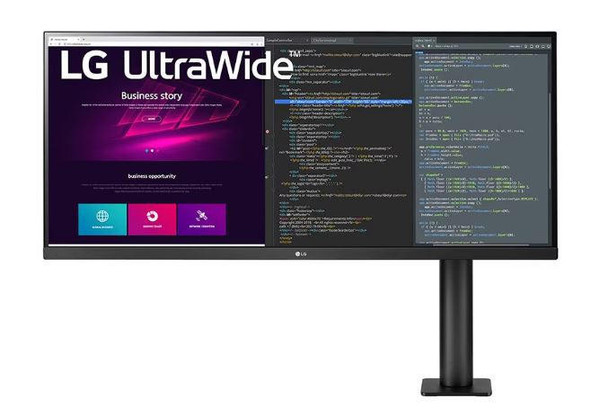 LG 34'' UltraWide Ergo QHD IPS HDR Monitor with FreeSync -Limited 	1 Year Parts and Labor