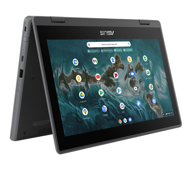 ASUS Chromebook Flip CR1 11.6' Touch Rugged Intel Celeron N4500 4GB 32GB Chrome OS Dual Camera Pen Stylus WiFi6 1YR  Student Convertible Laptop