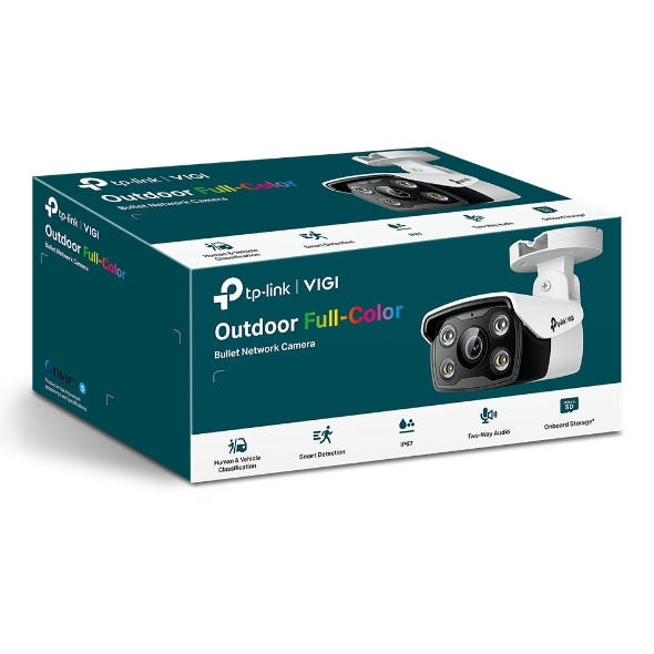 TP-LINK VIGI 3MP C330(4mm) Outdoor Full-Color Bullet Network Camera, 4mm Lens, Smart Detection, 2YW (LD)