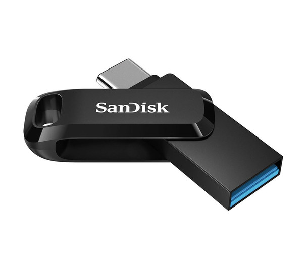  SANDISK 32GB Ultra Dual Drive Go 2-in-1 USB-C & USB-A Flash Drive Memory Stick 150MBs USB3.1 Type-C Swivel for Android Smartphones Tablets Macs PCs 