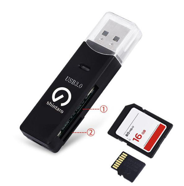 SHINTARO Shintaro USB 3.0 SD Card reader - Supports Micro SD and SD card