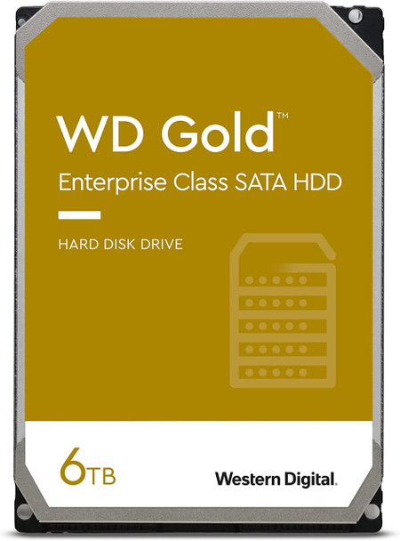  WESTERN DIGITAL Digital 6TB WD Gold Enterprise Class Internal Hard Drive - 7200 RPM Class, SATA 6 Gb/s, 256 MB Cache, 3.5' - 5 Years Limited Warranty 