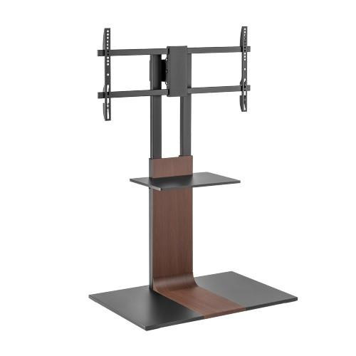  BRATECK Heavy-Duty Modern TV Floor Stand With Equipment Shelf For most 45'-90 TVs( Walnut colour) 