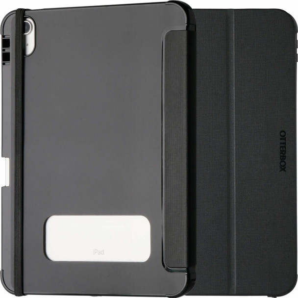  OTTERBOX React Folio Apple iPad (10.9') (10th Gen) Case Black - (77-92188), DROP+ Military Standard, Pencil Holder, Multi-Position Stand, Raised Edges 