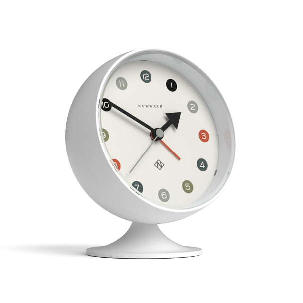  Newgate Spheric Alarm Clock White 