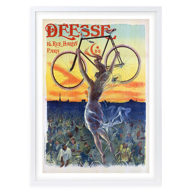  Wall Art's Deesse Cycles Large 105cm x 81cm Framed A1 Art Print 