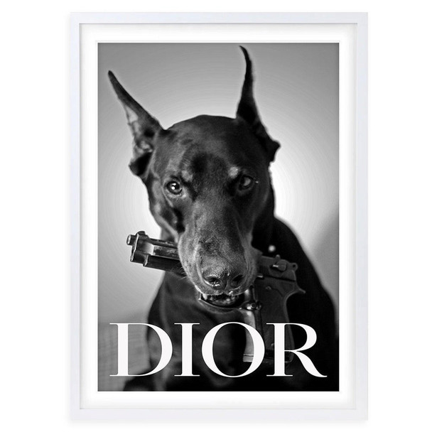  Wall Art's Dior Dog Framed A1 Art Print 