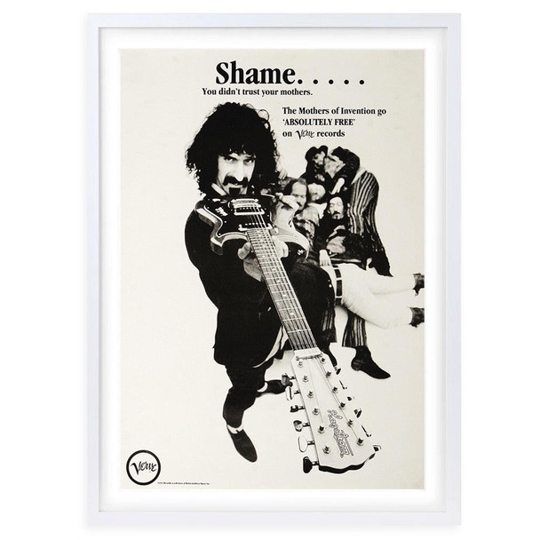  Wall Art's Mothers Of Invention - Absolutely Free Promo - 1967 Large 105cm x 81cm Framed A1 Art Print 