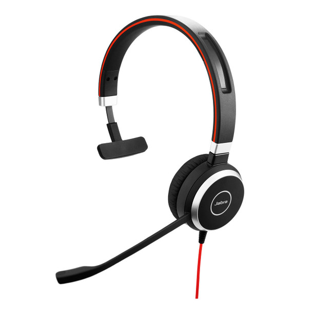  JABRA Evolve 40 UC USB-A Mono Headset, Active Noise Cancelling, Microsoft Teams certified, 