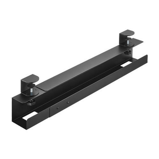  BRATECK Extendable Clamp-On Under Desk Cable Tray -- Black 