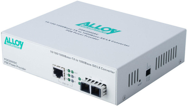 ALLOY POE3000SFP 10/100/1000Base-T PoE+ RJ-45 to SFP Converter.