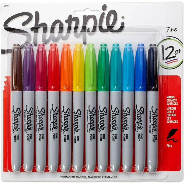  SHARPIE Fine Assorted Pack of 12 