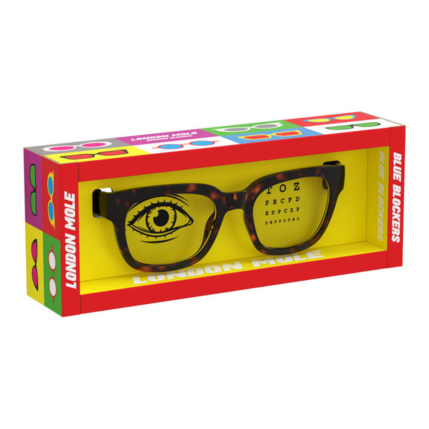  London Mole Tricky Blue Blocker Glasses Tortoise Shell 