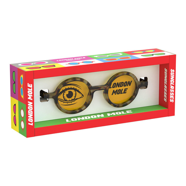  London Mole Moley Sunglasses Gloss Grey Tortoise Shell / Yellow ow w 