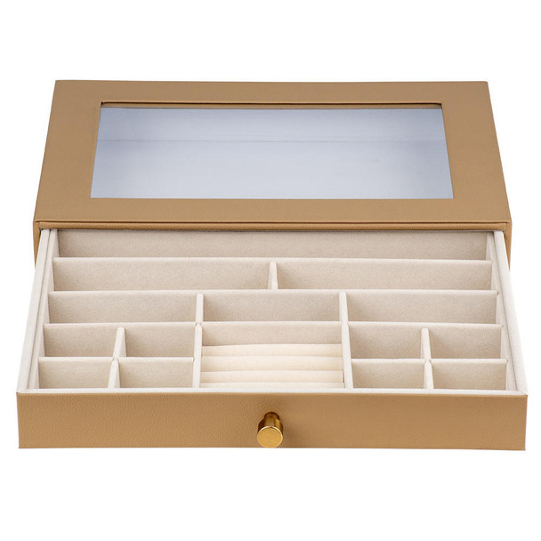 Cassandra's Large Jewellery Box Drawer - The Maya Collection - Taupe 