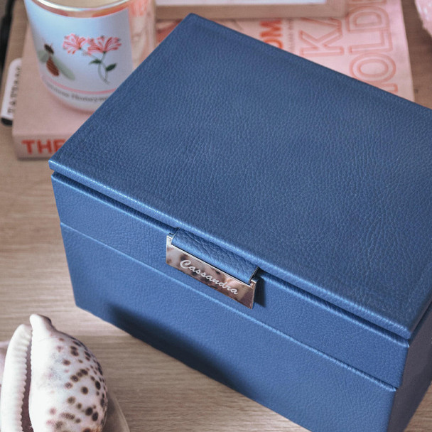  Cassandra's Mini 2 Tray Jewellery Box - The Dylan Collection - White 