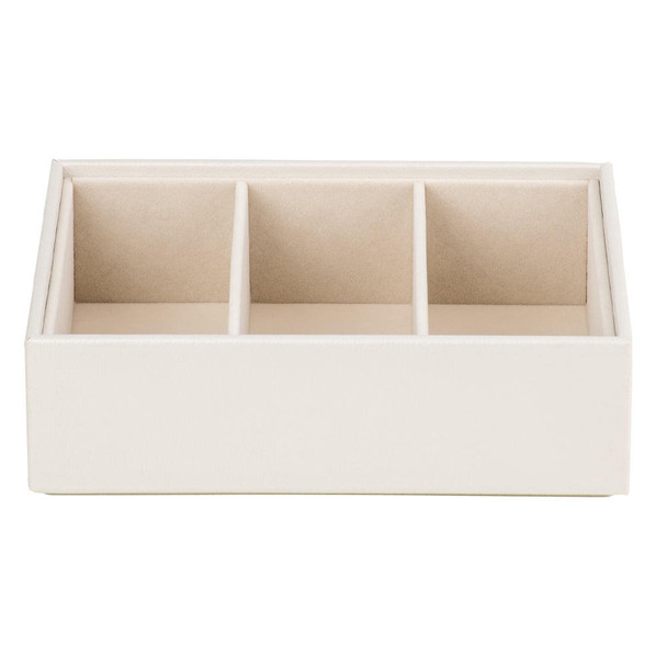  Cassandra's Medium 3 Tray Jewellery Box - The Mia Collection - White 