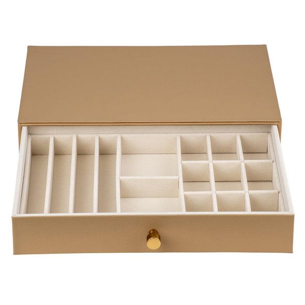  Cassandra's Large Jewellery Box Drawer - The Valentina Collection - Taupe 