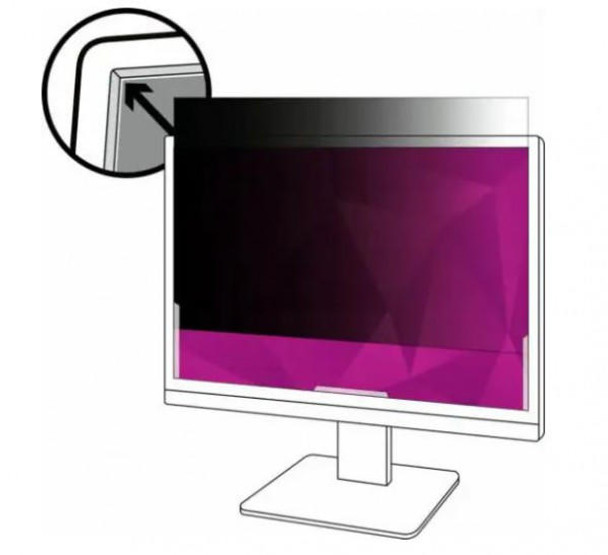 3M High Clarity Privacy Filter for 21.5inch Monitor with Adhesive Strips and Slide Mounts, 16:9