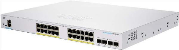 CISCO Cisco Business 250, 24-Port Gigabit Smart Switch with 24 PoE RJ45 and 4 (10 Gigabit) SFP+ Ports