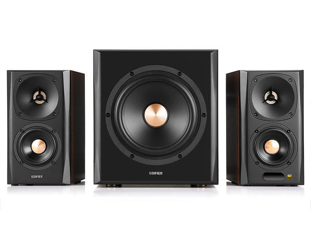 EDIFIER S360DB Active Bluetooth 2.1 Speakers with 8 inch Wireless Sub 3.5mm/Optical/Coaxial/Bluetooth with Remote Control