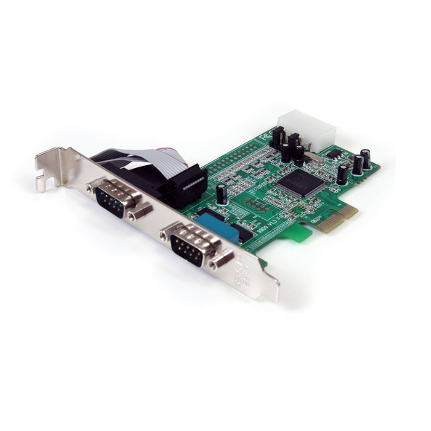 SUNIX PEX2S553 Serial Adapter - Low-profile Plug-in Card - PCI Express - PC, Mac, Linux - 2 x Number of Serial Ports External