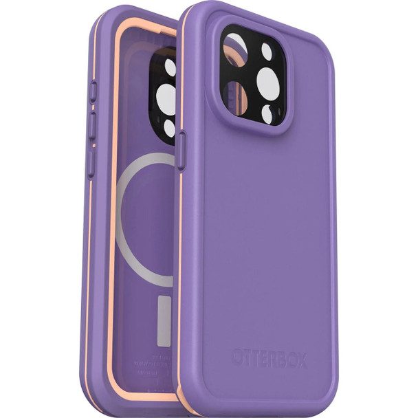 OTTERBOX Fre MagSafe Apple iPhone 15 Pro (6.1') Case Rule of Plum (Purple) - (77-93407), DROP+ 5X Military Standard,2M WaterProof