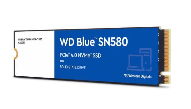 WESTERN DIGITAL Digital WDS500G3B0E Blue SN580 NVMe SSD 500GB M.2 2280 PCIe Gen4 x4 5-Year Limited